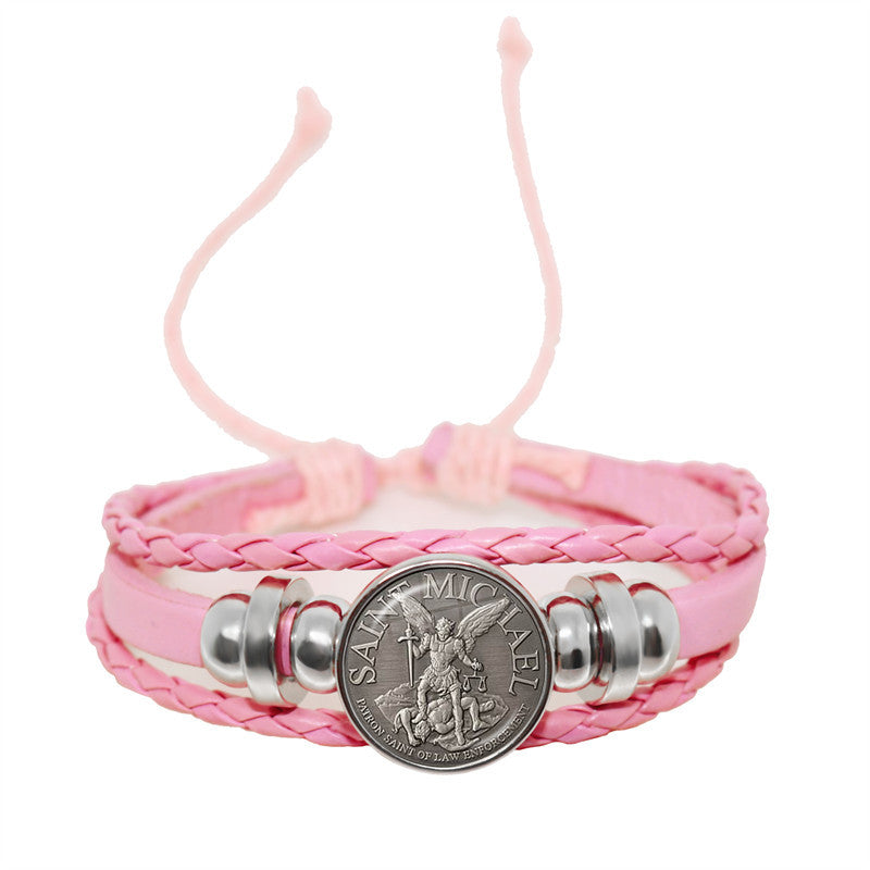 Wholesale Time Gemstone Leather Cord Bracelet